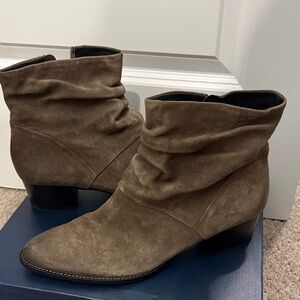 Paul Green Suede Brown Ankle Booties